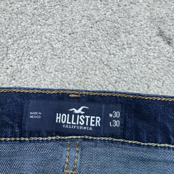 Hollister Jeans Classic Straight Blue Pockets Men’s Size 30x30 - Picture 11 of 12